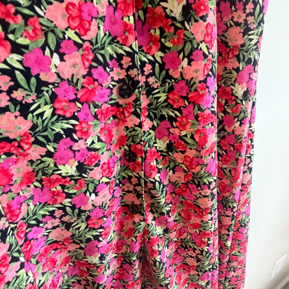 VTG Christopher Banks Button Down Dress Size 10 Ditsy Floral Flowy Cottagecore - Picture 4 of 9